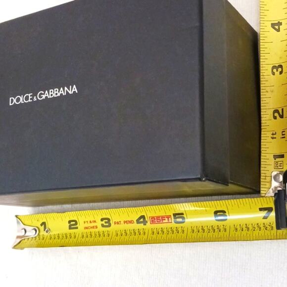 Dolce Gabbana Empty Box BLACK 7" x 3.5" Container Case for Sunglasses Auth EUC - Picture 3 of 6